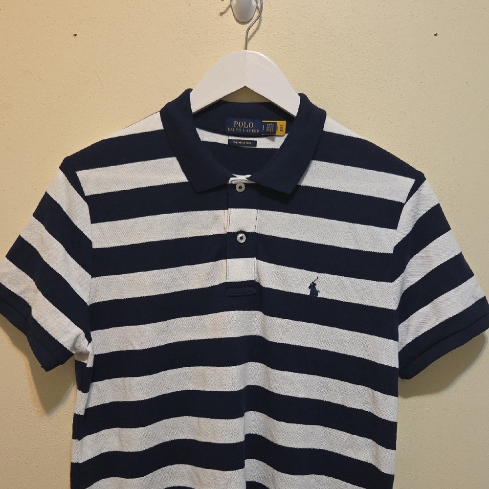 Polo By Ralph Lauren Navy and White Rugby Striped Mini Preppy Dress Size L - Picture 7 of 12